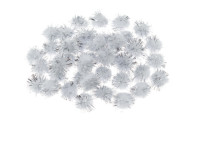 Pompony metalizowane srebrne 2cm (40szt) POM23 Brewis